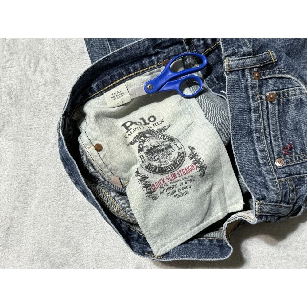 Polo Ralph Lauren Jeans Mens 31x29‎ Blue Varick Slim Straight Medium Wash
